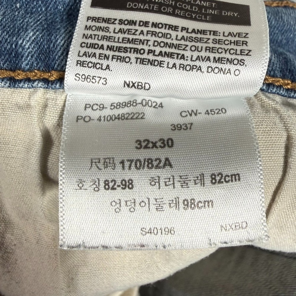 Levis Jeans Mens 30x28 Blue S51 Straight Fit Denim Casual Preppy Workwear Logo - Picture 10 of 12